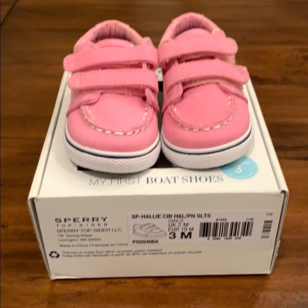 Brand New Sperry Top-Sider Size 3 Pink Boat Shoes